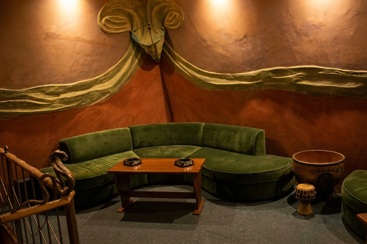 Expresivní reliéfní stěrka v intimním lounge